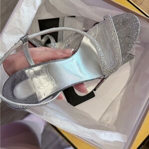 Christian Louboutin Glittering Silver Heels